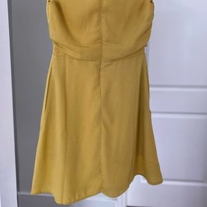 Mustard yellow skater dress